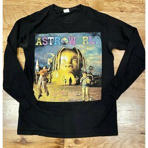 Travis Scott Astroworld Black Long Sleeve T Shirt Size Small Wish You Were Here